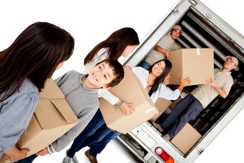 Furniture being transported during a local house move in Ealing