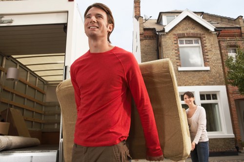 Loading furniture from a flat with careful access planning in Ealing