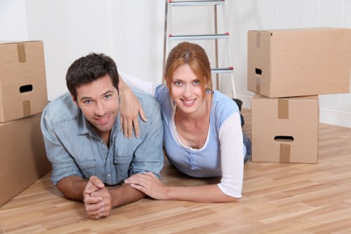 Loading items into a van for a small move in Ealing