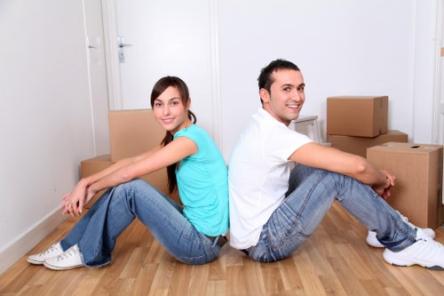 Items sorted for charity donation and recycling in West London