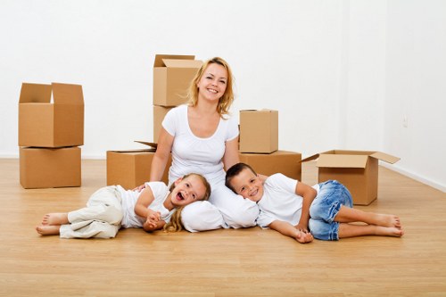 Furniture removal team planning a move in an Ealing flat