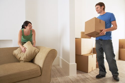 Waste and unwanted items being sorted for lawful disposal